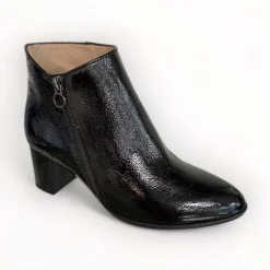 Hispanitas Selena Black Patent Ankle Boot