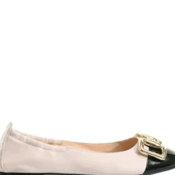 Hogl Colette Cream & Black Ballerina