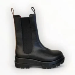 Le Babe Black Leather Chelsea Boot