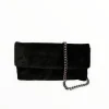 Le Babe Black Suede Clutch Bag