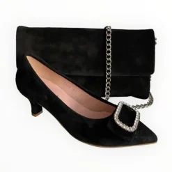 Le Babe Black Suede Shoe