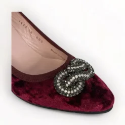 Le Babe Burgundy Velvet Shoe