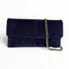 Le Babe Navy Suede Clutch Bag
