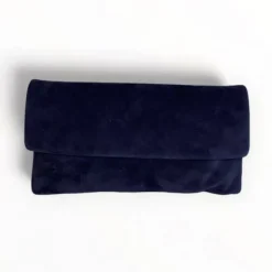 Le Babe Navy Suede Clutch Bag