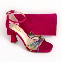 Lodi Hatin Pink Multi-Coloured Sandal