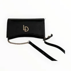 Lodi Mathi Black Patent Leather Bag
