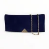 Lodi Navy Suede Clutch Bag