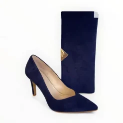 Lodi Navy Suede Clutch Bag