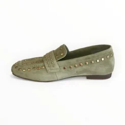 Lodi Olive Green Suede Loafer