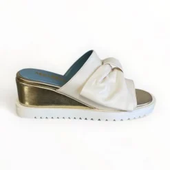 Marco Moreo Cream & Gold Wedge Slider