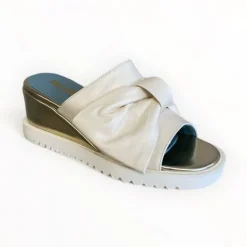 Marco Moreo Cream & Gold Wedge Slider