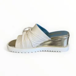 Marco Moreo Cream & Gold Wedge Slider