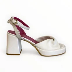 Marco Moreo White Block Heel Sandal