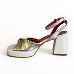 Marco Moreo White Block Heel Sandal