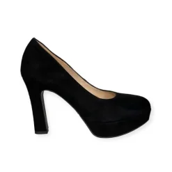 Marian Black Suede Platform Shoe