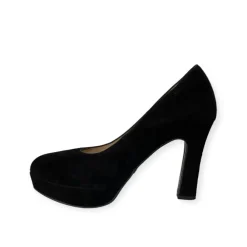 Marian Black Suede Platform Shoe