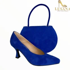 Marian Blue Suede Bag