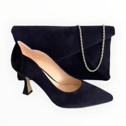 Marian Navy Suede Shoe