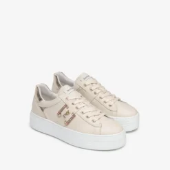Nerogiardini Beige Leather Trainer