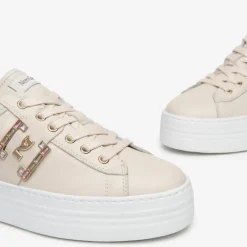 Nerogiardini Beige Leather Trainer