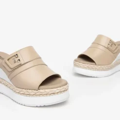 Nerogiardini Beige Wedge Sandal