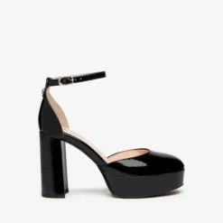 Nerogiardini Black Patent Leather Platform Shoes
