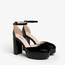Nerogiardini Black Patent Leather Platform Shoes