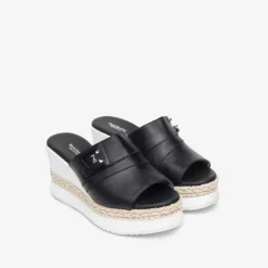 Nerogiardini Black Wedge Sandal