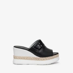 Nerogiardini Black Wedge Sandal