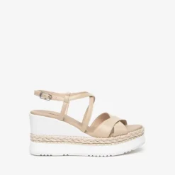 Nerogiardini Nude Wedge Sandal