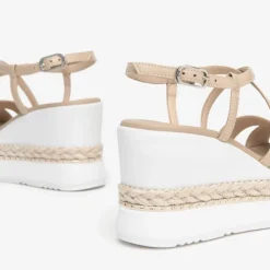 Nerogiardini Nude Wedge Sandal