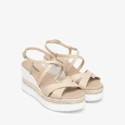 Nerogiardini Nude Wedge Sandal