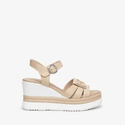 Nerogiardini Nude Wedge Sandal