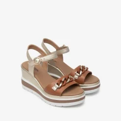 Nerogiardini Tan Wedge Sandal