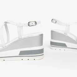 Nerogiardini White And Silver Platform Sandal