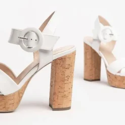 Nerogiardini White Patent Sandal