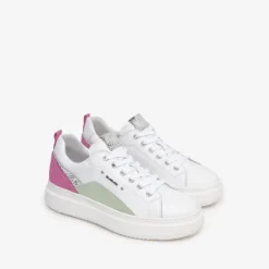 Nerogiardini White/Pink & Green Trainer