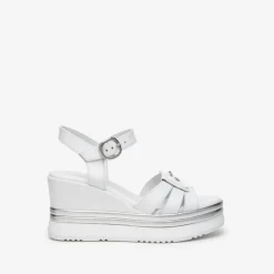 Nerogiardini White Wedge Sandal