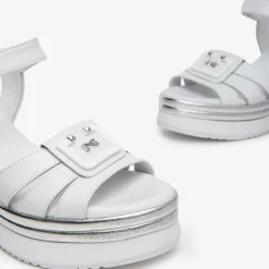 Nerogiardini White Wedge Sandal