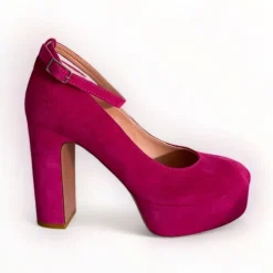 Oxitaly Pink Suede Platform Shoe