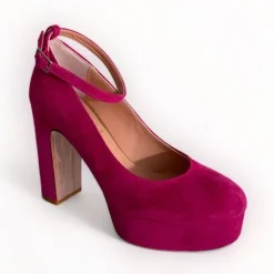 Oxitaly Pink Suede Platform Shoe