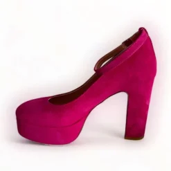 Oxitaly Pink Suede Platform Shoe