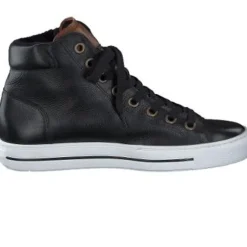 Paul Green Black & Cognac Hi Top Trainer