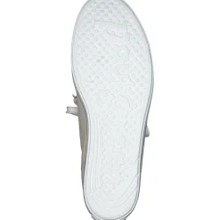 Paul Green Cream & Gold Leather Trainer