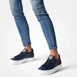 Paul Green Navy Leather Trainer