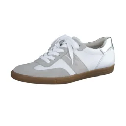 Paul Green Pearl White & Grey Retro Trainer