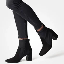 Paul Green Suede Stretch Ankle Boot