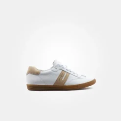 Paul Green White & Nude Retro Trainer