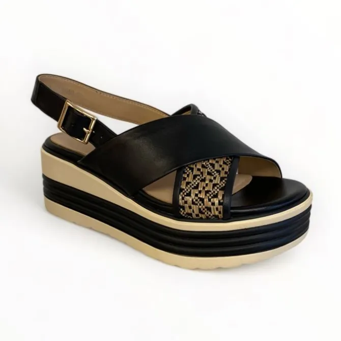 Regarde Le Ciel Sheyla Raffia Black