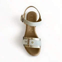 Repo Gold & Cream Wedge Sandal